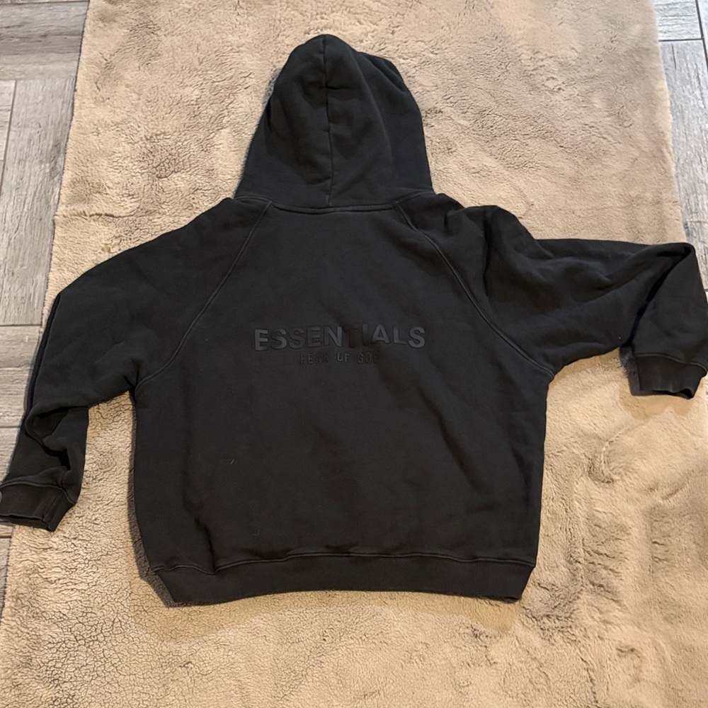 Essentials Men's Black Hoodie Sweater
